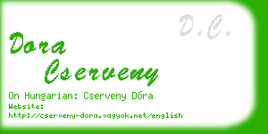 dora cserveny business card