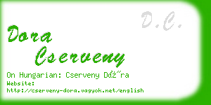 dora cserveny business card